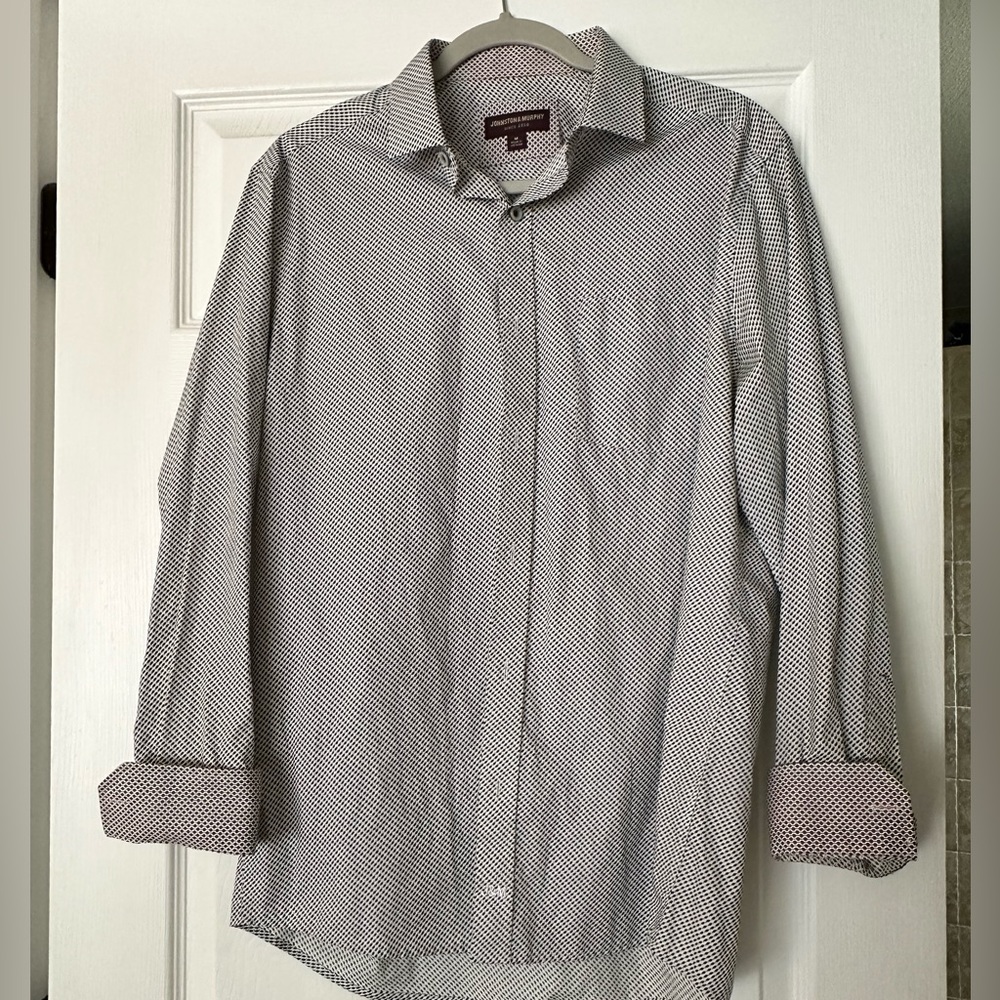 Johnston & Murphy Mens Button Down Size M